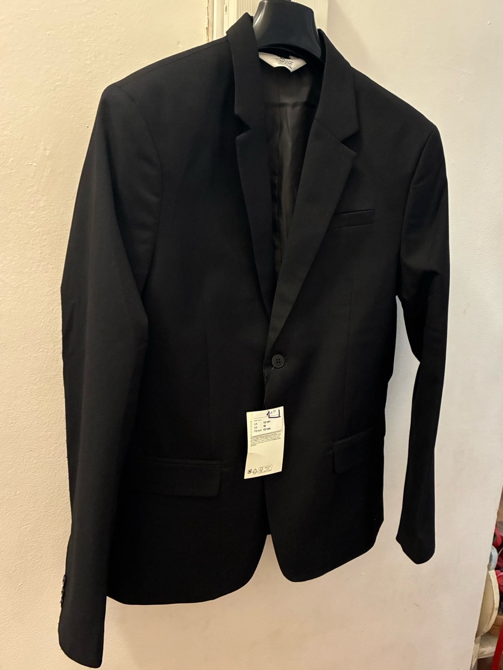 h&m boys black blazer